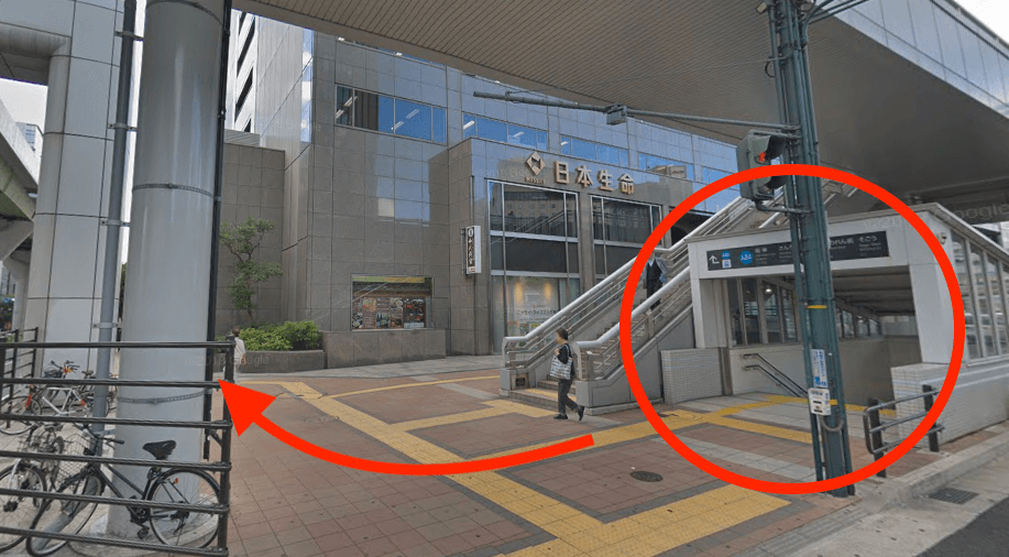 阪神電鉄神戸三宮駅A24出口から最短ルートで行く方法 道順1